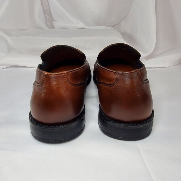 Joseph Abboud Mens 9.5 D Oliver Loafers Brown Leather Slip-On Dress Shoes - Picture 7 of 15